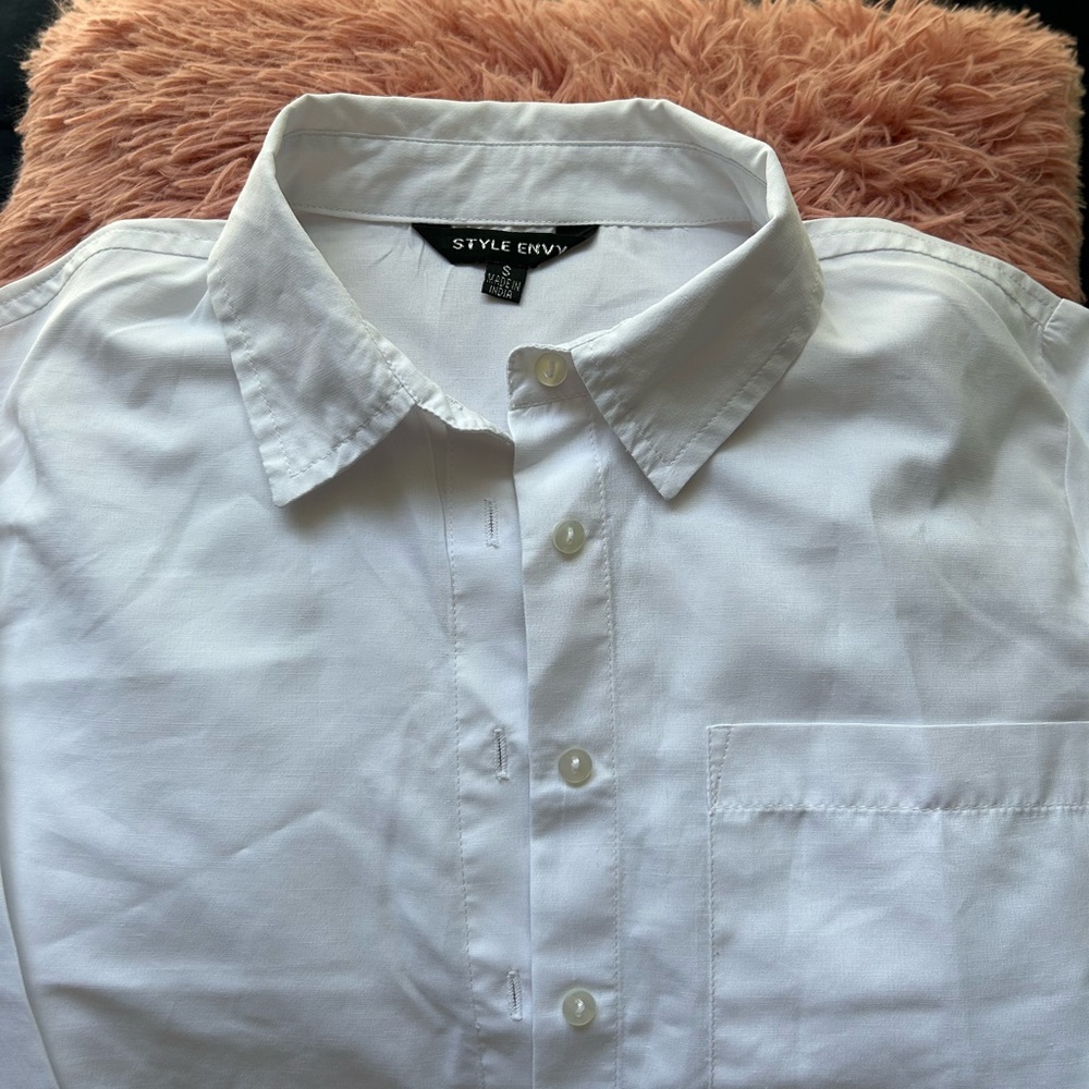 White Button-Up Shirt - Picture 2 of 6